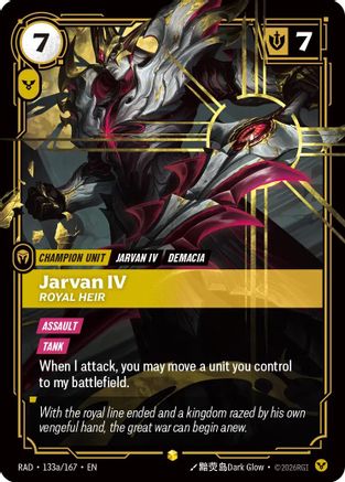 Jarvan IV, Royal Heir (Alternate Art) (133a) Foil - Radiance