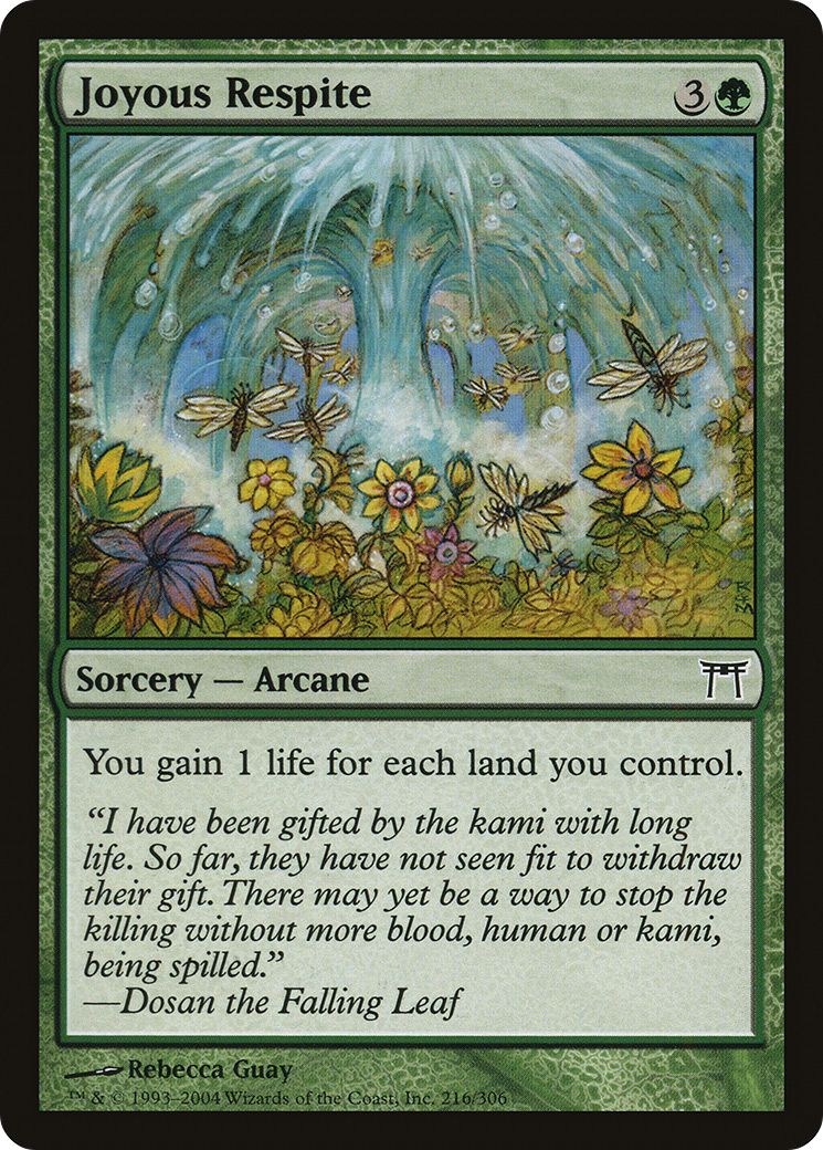 Joyous Respite (216) Foil - Champions of Kamigawa