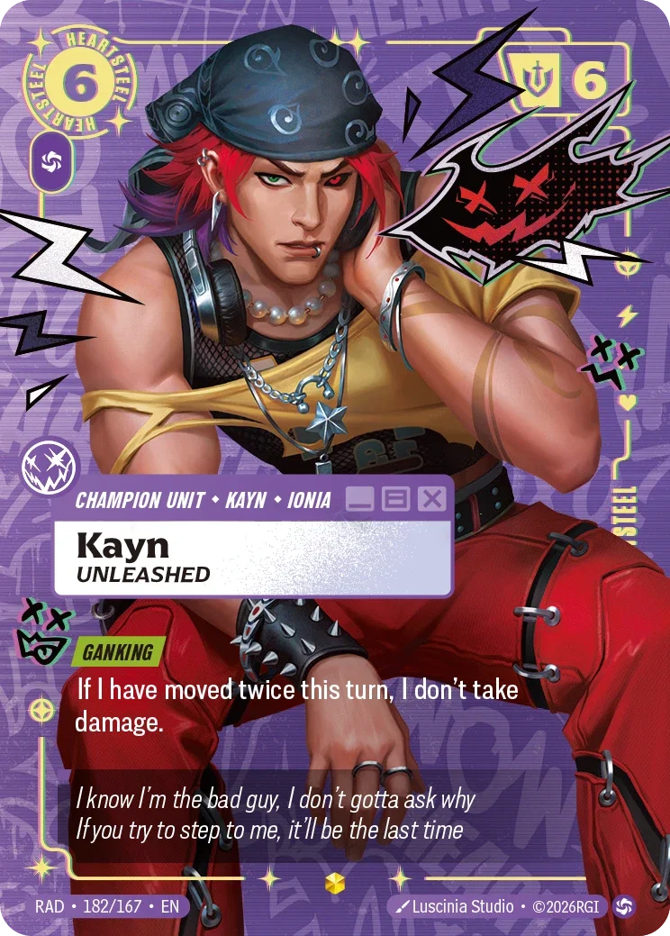 Kayn, Unleashed (Overnumbered) (182) Foil - Radiance