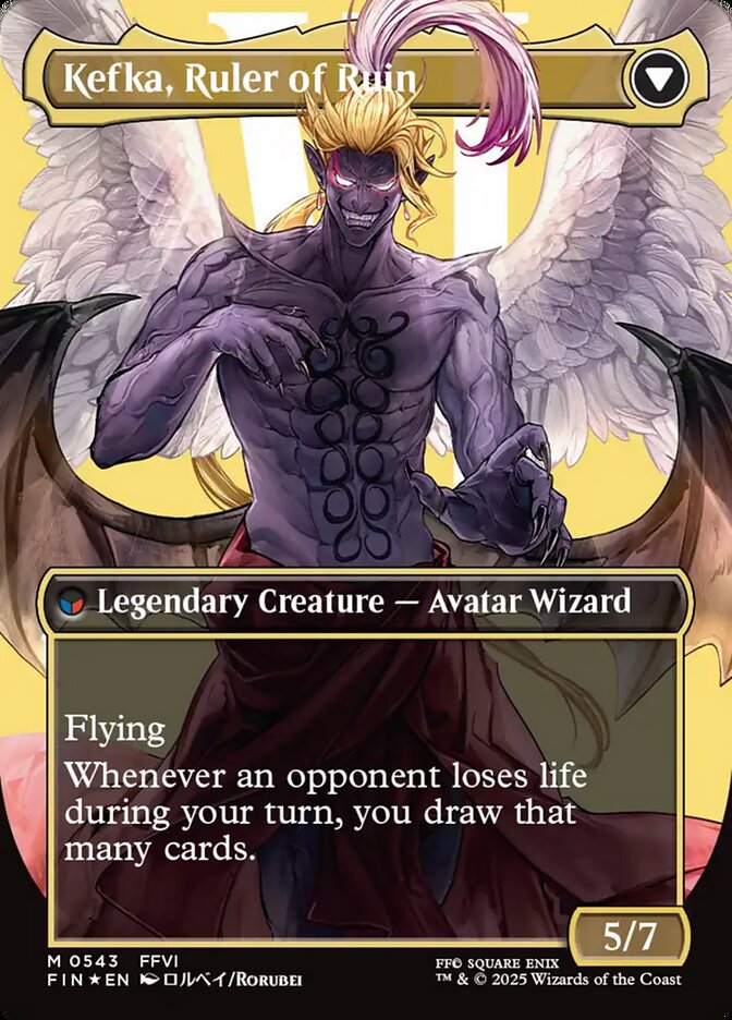Kefka, Court Mage // Kefka, Ruler of Ruin (Borderless) (543) Surge Foil - FINAL FANTASY
