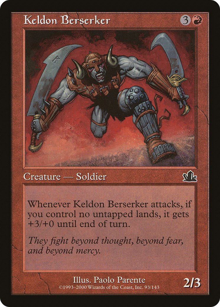 Keldon Berserker (093) Foil - Prophecy