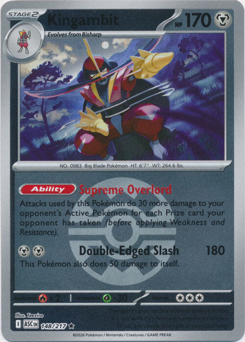 Kingambit (Quick Ball) (148) Reverse Holofoil - Ascended Heroes