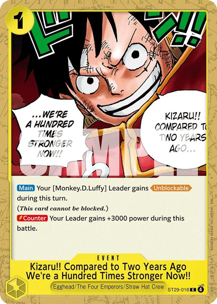 Kizaru!! Compared to Two Years Ago We're a Hundred Times Stronger Now!! (ST29-016)