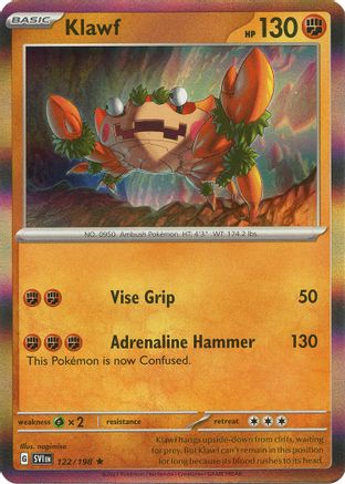 Klawf (122) Reverse Holofoil - Scarlet & Violet