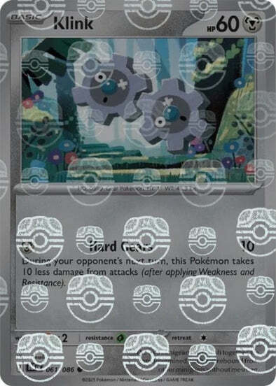 Klink (Master Ball Pattern) (61) Reverse Holofoil - Black Bolt