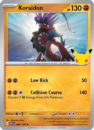 Koraidon (86) Holofoil - 30th Celebration