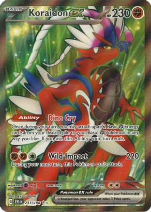Koraidon ex (Full Art) (231) Holofoil - Scarlet & Violet