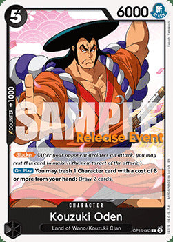 Kouzuki Oden (OP16-083) Release Event Cards