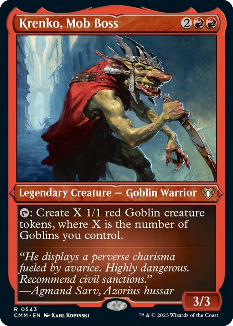 Krenko, Mob Boss (543) Etched Foil - Commander Masters