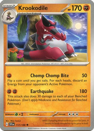 Krookodile (117) Reverse Holofoil - Scarlet & Violet