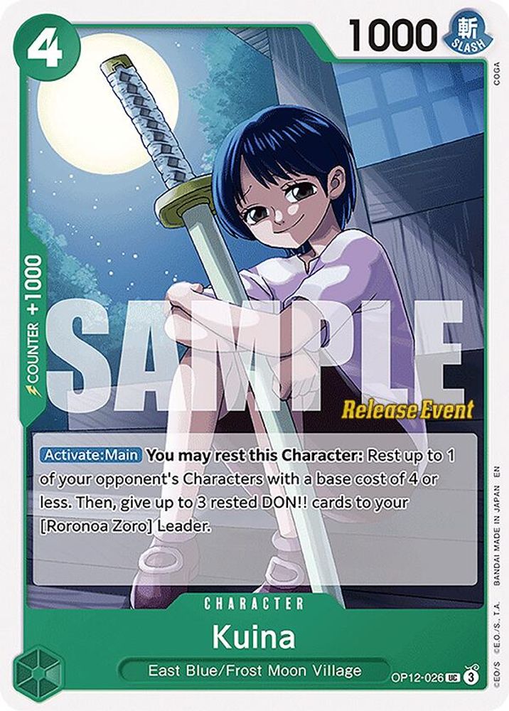 Kuina (OP12-026) Release Event Cards