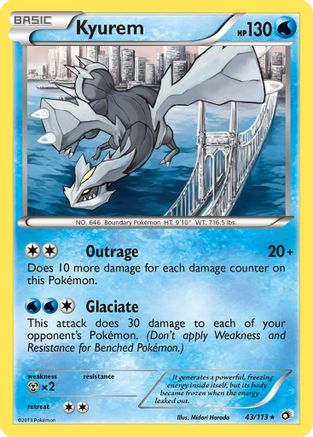Kyurem (43) Reverse Holofoil - Legendary Treasures