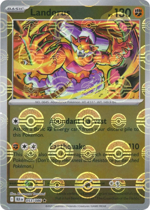 Landorus (Poke Ball Pattern) (53) Reverse Holofoil - Black Bolt