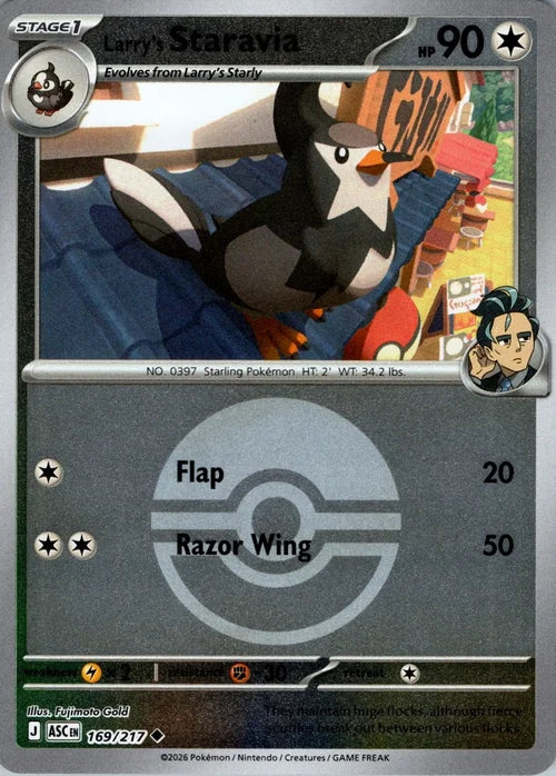 Larry's Staravia (Poke Ball) (169) Reverse Holofoil - Ascended Heroes