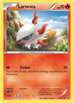Larvesta (19) Reverse Holofoil - Noble Victories