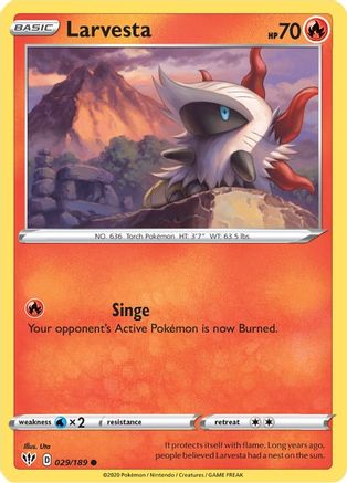 Larvesta (29) Reverse Holofoil - Darkness Ablaze