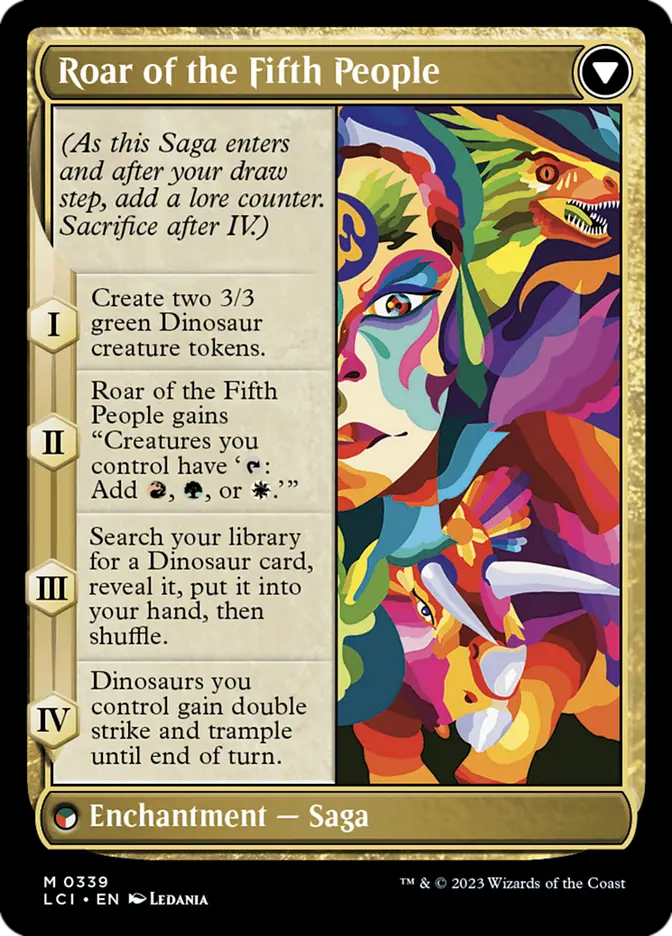 Huatli, Poet of Unity // Roar of the Fifth People (Borderless Oltec) (339) - The Lost Caverns of Ixalan