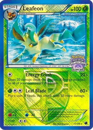 Leafeon (State Championships) (11) Reverse Holofoil - League & Championship Cards