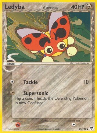 Ledyba (Delta Species) (53) - Dragon Frontiers