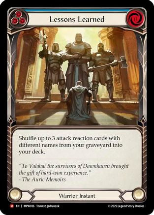 Lessons Learned (Blue) (MPW036) - Mastery Pack Warrior