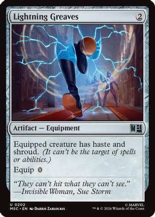 Lightning Greaves (202) Surge Foil - Commander: Marvel Super Heroes