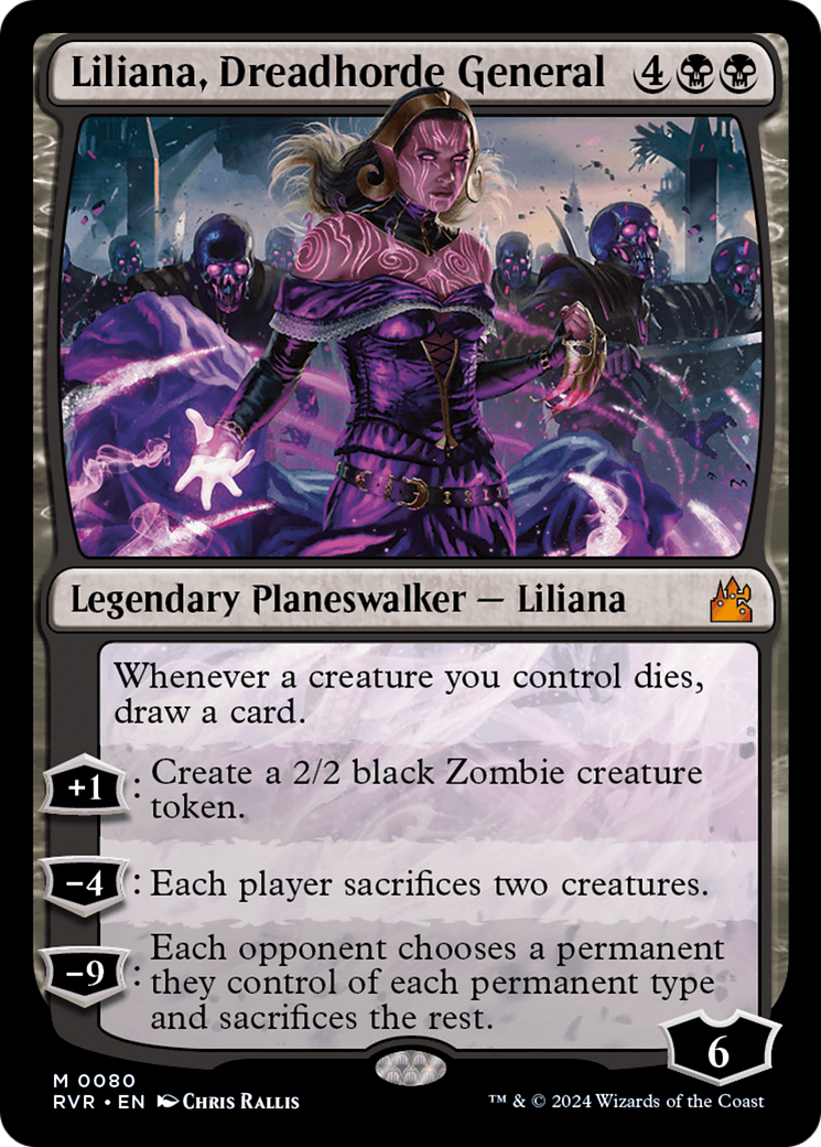 Liliana, Dreadhorde General (080) Foil - Ravnica Remastered