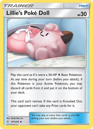 Lillie's Poke Doll (197) Reverse Holofoil - Cosmic Eclipse