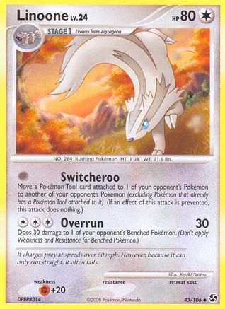 Linoone (43) Reverse Holofoil - Great Encounters