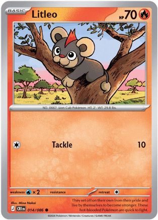 Litleo (14) Reverse Holofoil - Chaos Rising