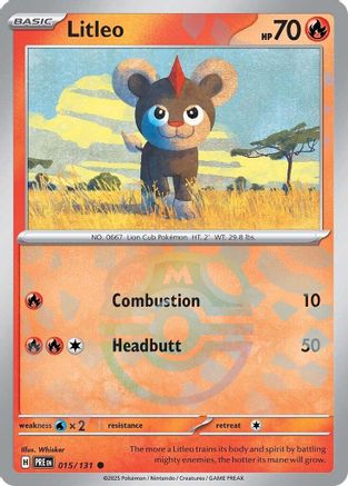 Litleo (Master Ball Pattern) (15) Reverse Holofoil - Prismatic Evolutions