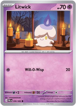 Litwick (36) Reverse Holofoil - Pitch Black