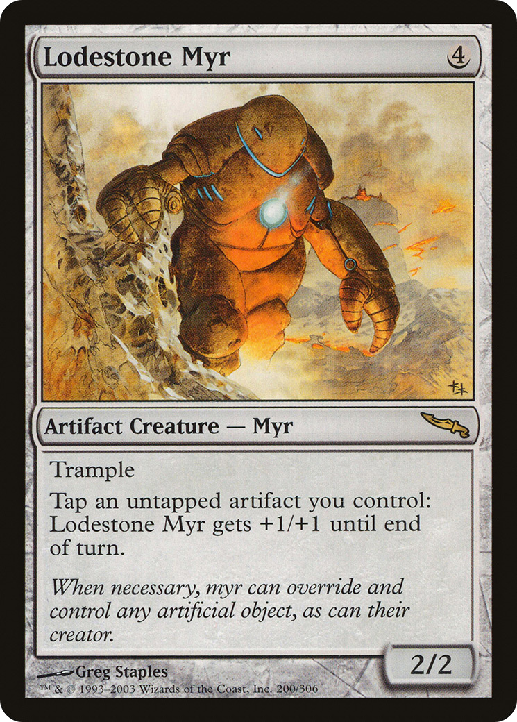 Lodestone Myr (200) Foil - Mirrodin