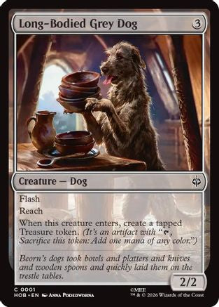 Long-Bodied Grey Dog (001) - The Hobbit