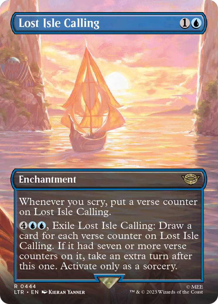 Lost Isle Calling (Borderless) (444) Foil - The Lord of the Rings: Tales of Middle-earth