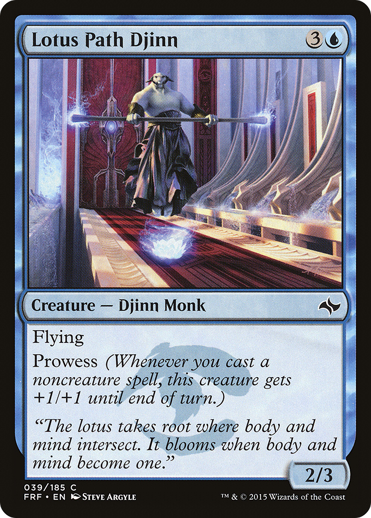 Lotus Path Djinn (039) Foil - Fate Reforged
