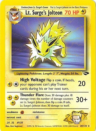 Lt. Surge's Jolteon (28) (Unlimited) - Gym Challenge