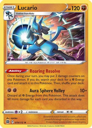 Lucario (79) Reverse Holofoil - Brilliant Stars