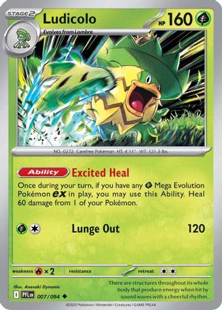 Ludicolo (7) Reverse Holofoil - Phantasmal Flames