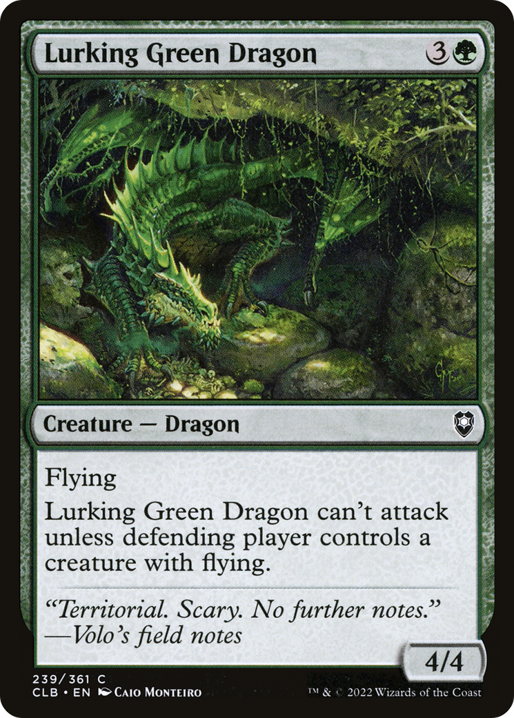 Lurking Green Dragon (239) - Commander Legends: Battle for Baldur's Gate Foil