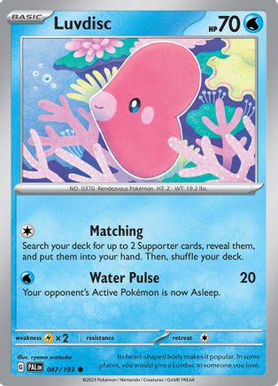Luvdisc (47) Reverse Holofoil - Paldea Evolved