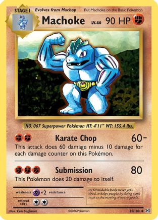 Machoke (58) Reverse Holofoil - Evolutions