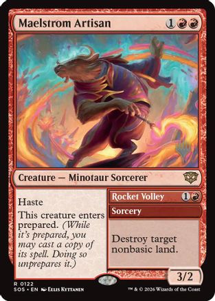 Maelstrom Artisan // Rocket Volley (Promo Pack) (122) Foil - Secrets of Strixhaven