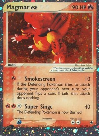 Magmar ex (100) Holofoil - Ruby and Sapphire