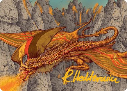 Magmatic Hellkite (034s) Gold-Stamped - Art Series: Tarkir: Dragonstorm