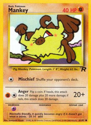 Mankey (61) (Unlimited) - Team Rocket