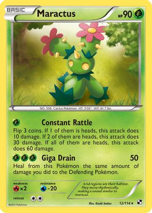 Maractus (12) Reverse Holofoil - Black & White