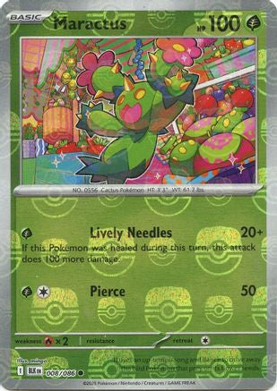 Maractus (Master Ball Pattern) (8) Reverse Holofoil - Black Bolt
