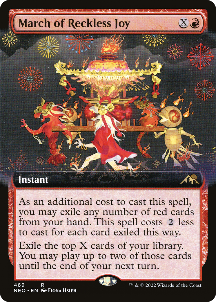 March of Reckless Joy (Extended Art) (469) - Kamigawa: Neon Dynasty Foil