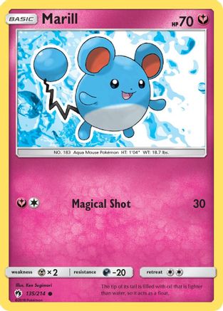 Marill (135) Reverse Holofoil - Lost Thunder