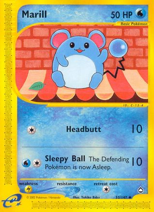 Marill (53) Reverse Holofoil - Aquapolis